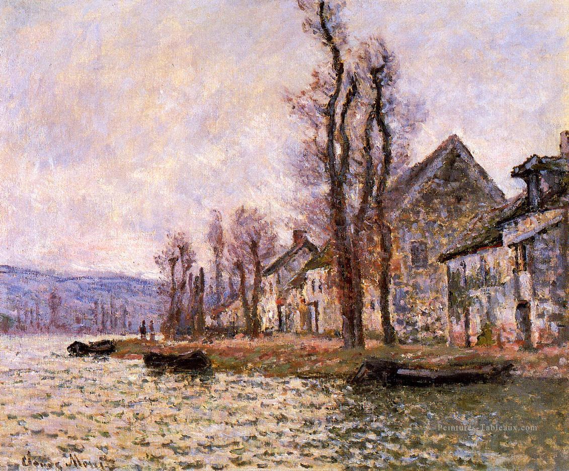 Le coude de la Seine à Lavacourt Hiver Claude Monet Peintures à l'huile